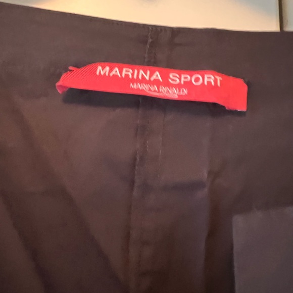 Marina Renaldi sport black short sleve high low dress. Measures 28.5” PTP - Picture 3 of 8